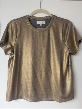 Porridge Metallic Gold Short Sleeve Tee